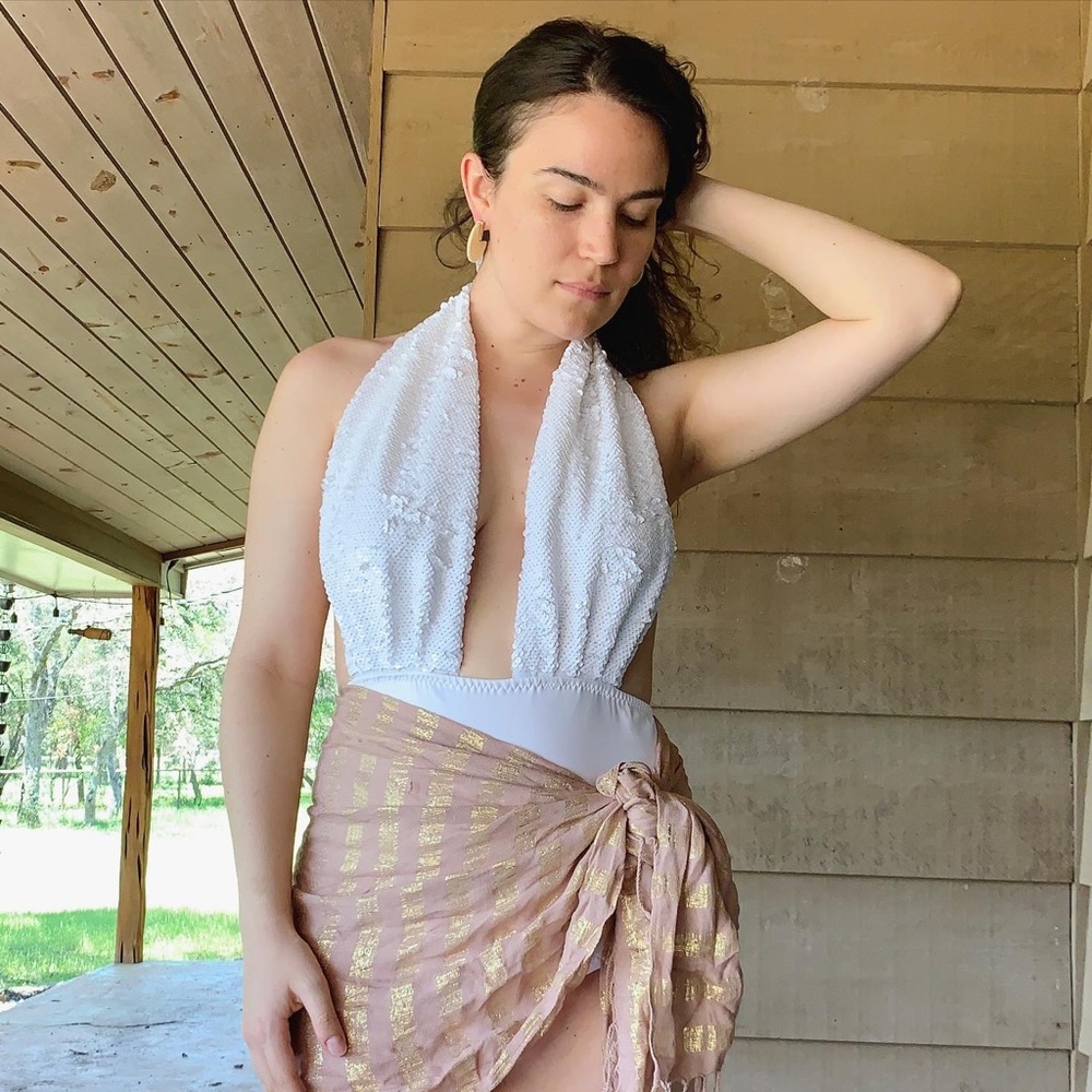 White One Piece Swimsuit